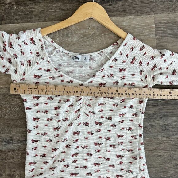 Hollister White Floral Long Sleeve Tee - Picture 11 of 15